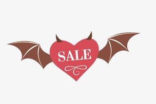 红色爱心   sale免抠