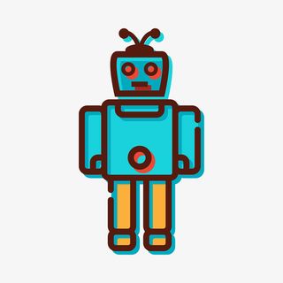 MBE风玩具机器人矢量元素免抠