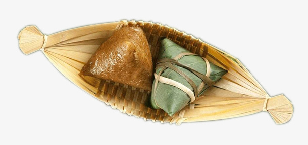 小船里的两颗粽子免抠