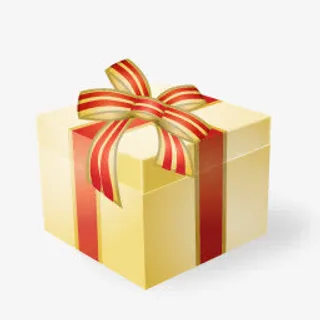 金色促销礼品盒免抠