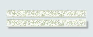 简约绿色清新浪花分割线中国风免抠