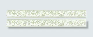 简约绿色清新浪花分割线中国风免抠