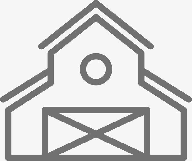 简笔画大仓库的图标免抠