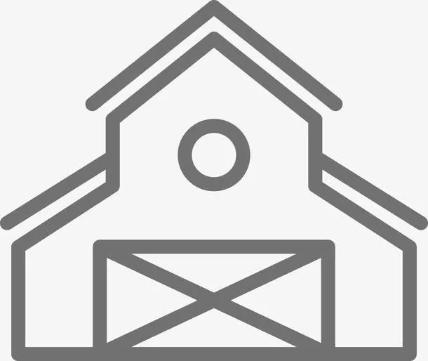 简笔画大仓库的图标免抠