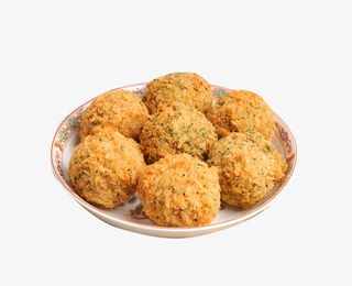 黄色大号炸丸子美食图免抠