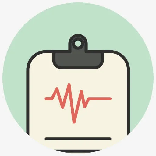 心电图诊断医疗保健医学药卷免抠
