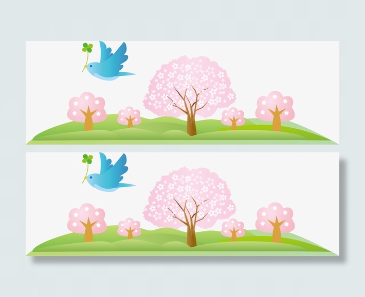 绿色春季美丽花园免抠