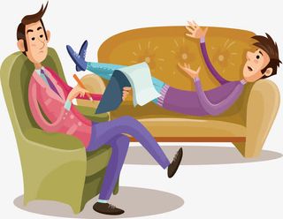 安静倾听的治疗师免抠