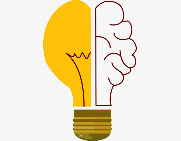 矢量电灯泡创意免抠