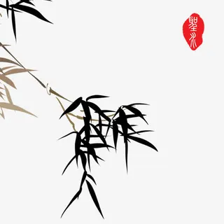 中国复古风格与竹子免抠 中国复古风格与竹子免抠