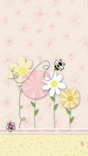 粉色扁平花朵背景图高清