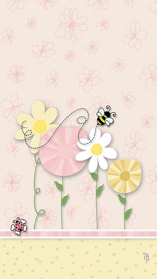 粉色扁平花朵背景图高清