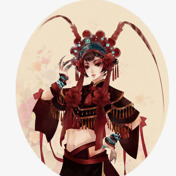 花旦美女免抠