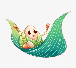 五月端午节手绘动漫卡通粽子免抠