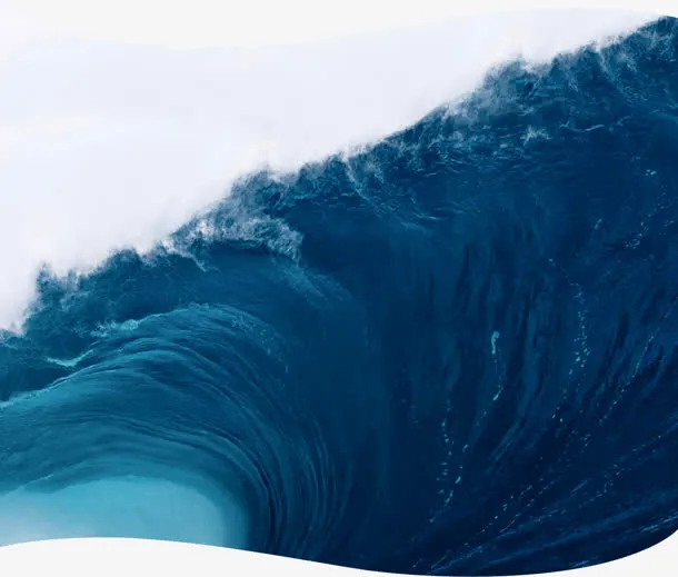 蓝色海水漩涡海报免抠