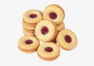 草莓果酱夹心饼干免抠