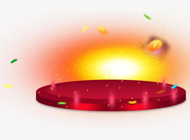 红色展台元素免抠