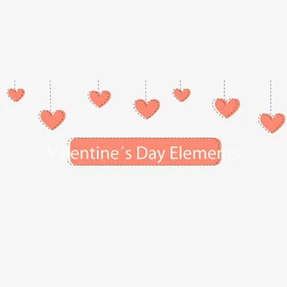 矢量海报挂饰小心图案免抠