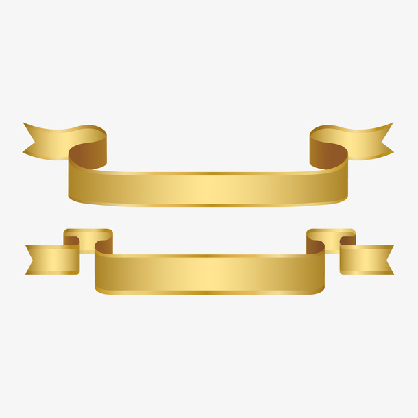 产品实物金色彩条两条免抠