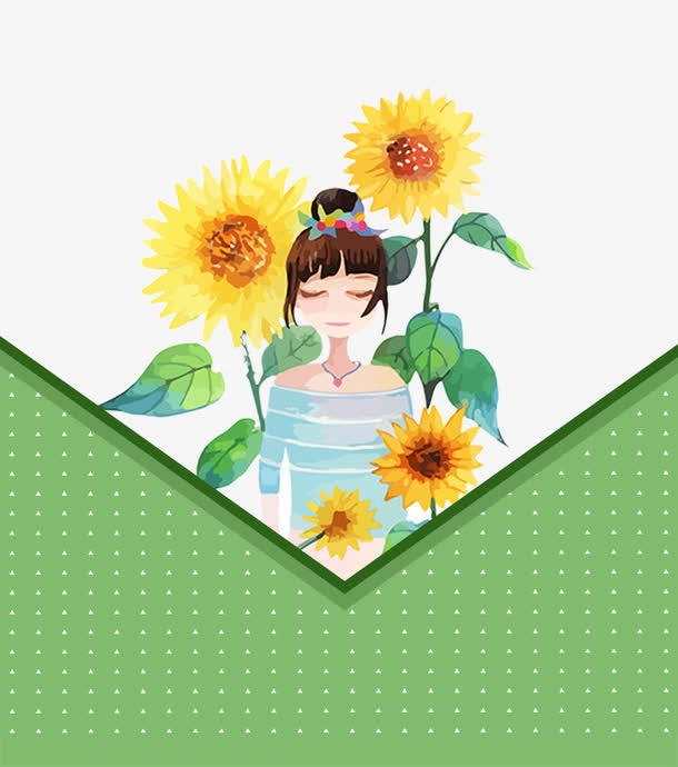 38妇女节手绘优雅女神免抠
