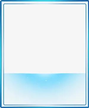 蓝色卡通海报渐变边框免抠