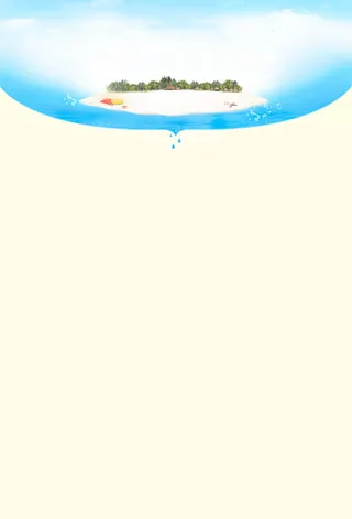 清新蓝色沙滩背景