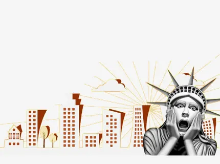 城市建筑自由女神免抠