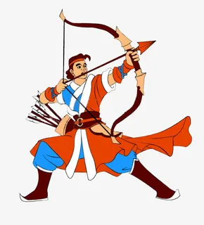 卡通神话后羿射日免抠