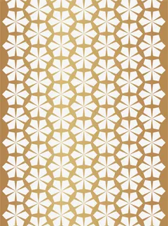 金色几何拼图花纹免抠