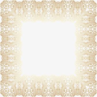 金色大花花纹免抠