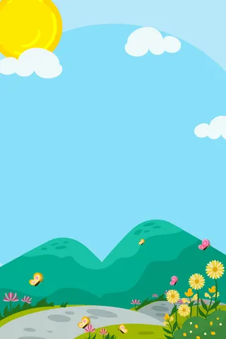 简约绿色春天花草阳光素雅 通用 展板背景高清