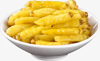 一盘美味的泡椒免抠