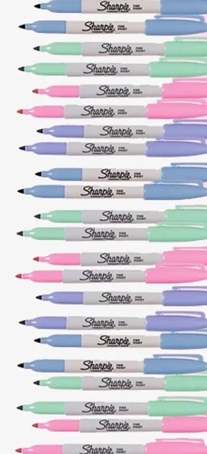 蒸汽波风格圆珠笔免抠