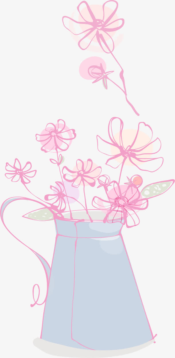 手绘花朵免抠