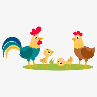 卡通鸡插画免抠