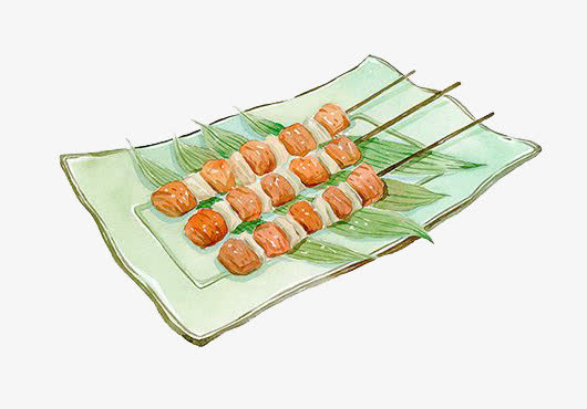 卡通羊肉串免抠