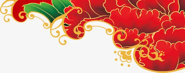 创意合成红色的海棠花造型免抠