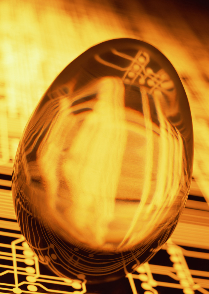 黄色球形透明感觉科技背景高清