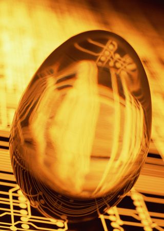 黄色球形透明感觉科技背景高清