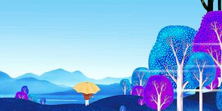 彩绘意境创意房地产广告宣传背景素材高清