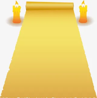 黄色简约牛皮纸免抠