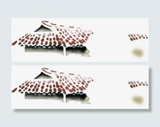 中国风房屋水印图片免抠