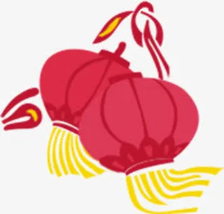 红色灯笼图案免抠