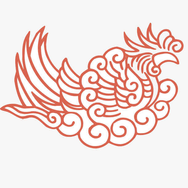 红色祥云矢量素材免抠