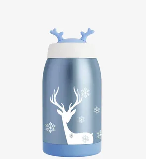 保温杯亮面商务水杯免抠