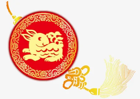 兔年中国结底纹免抠