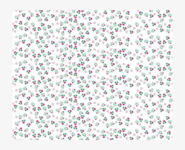 白底小碎花布免抠