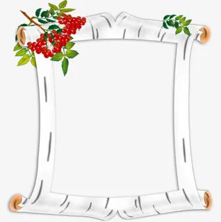 手绘卷纸边框免抠