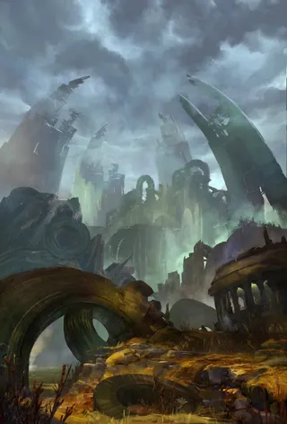 魔幻科幻小说插画免抠