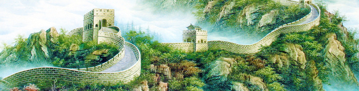 万里长城海报banner背景高清